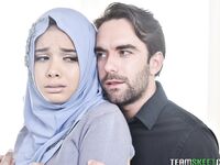 Middle Eastern girl Aaliyah Hadid has hardcore sex while wearing her hijab