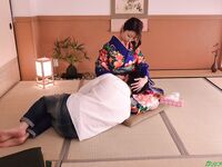 Japanese lady Ayumi Shinoda gets her trimmed pussy fingered, fucked & jizzed