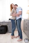 Ginger teen with nice natural tits Candy Red takes a cock in her twat