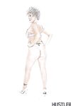 Granny pornstar Darla Crane stripping down to bra and underwear