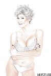 Granny pornstar Darla Crane stripping down to bra and underwear