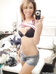 Latina ex-girlfriend Veronica Rodriguez snapping off selfies while undressing