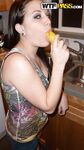 Brunette first timer with a pierced tongue makes a homemade POV sextape