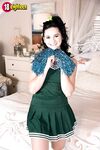 Cute teen Violet Rain is relieved of her cheerleader outfit by her boyfriend