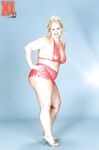 Blonde BBW Kaitlin Klien showing off fat ass and big saggy tits outdoors