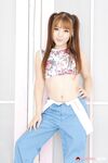 Cute young Japanese girls model their soft bodies and thong panties clothed