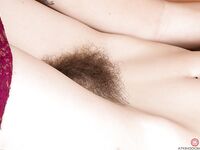 Aged woman Sunshine exposing hairy butt crack and vagina for close ups