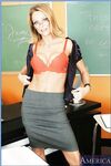 Naughty MILF teacher Brenda James exposes her fake tits and gets nailed