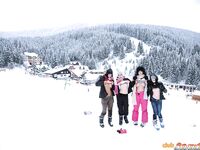 Best friends flash teen tits in the snow and enjoy hot ski lodge lesbian orgy
