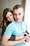 Mature couple undress as they fan the flames before fucking on a bed