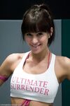 Wild brunettes Jessie Cox and Gia DiMarco wrestle, strip and fuck
