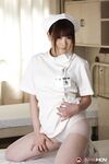 Horny Asian nurses strip their uniforms off and pose in sexy lingerie