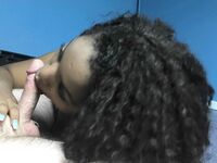Black babe Layla Finesse gives Logan Drake an arousing POV blowjob