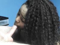 Black babe Layla Finesse gives Logan Drake an arousing POV blowjob
