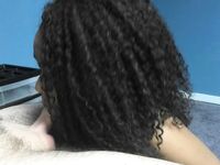 Black babe Layla Finesse gives Logan Drake an arousing POV blowjob