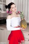 Teen first timer Vienna showcases her bald pussy with her hair in puff balls