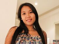 Pinay chick Corazon cups her great tits while having sex with a foreigner