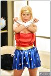 Busty babe Carly Parker dressed up like a wonder woman for fantasy sex