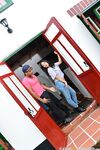 19 year old Latina teen seduces a man in tight fitting blue jeans