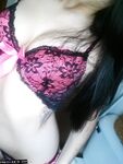 Self shot of amateur Freckles in stockings & sexy lingerie showing tongue