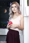 Teen first timer uncovers gig boobs as she strips to pink knee socks