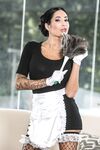 Fiery housekeeper Stacy Jay strips down to show tattooed body and big boobs