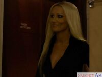 Blonde prostitute Diana Doll gets dressed for escort service sex
