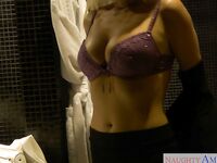 Blonde prostitute Diana Doll gets dressed for escort service sex