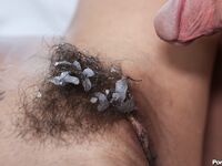 American Latina with a hairy pussy April O'neil gets a creampie