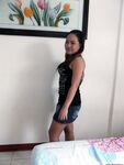 Happy little Asian Anna Marie strips to show off nice firm breasts & spread