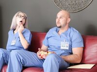 Sexy nurse with hot boobs Skylar Vox gets brutally screwed by her colleague