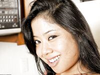 Black haired Asian MILF Kya spreads her amazing big ass hole