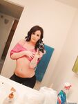 Barely legal teen Mia Valentine taking naked mirror selfies while undressing