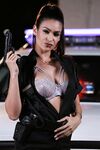 Naughty fake titted cop Katana Kombat lets a bandit fuck her horny pussy