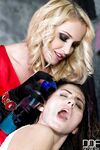 Euro fetish models Meg Magic and Kathia Nobili face licking and spitting