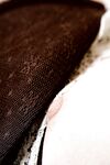 Plain Jane type Julia B removes army shorts to expose her hairy twat