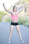 Hot horny teen shows naked big tits and cameltoe in public flashing
