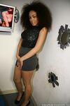 18+ brunette ebony teens Amber Steel and Serena Ali play with glory hole