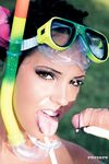 Sexy Laura Lion rides cock by the pool & gets massive big tits cum covered