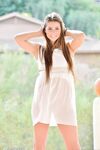 Sweet teen girl flashes numerous no panty upskirts in public places