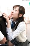 Lusty Japanese schoolgirl blows off her teacher and swallows his cum