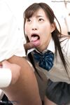 Lusty Japanese schoolgirl blows off her teacher and swallows his cum