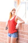 Sexy Jayde goes nude in public and shows off her tanned pussy