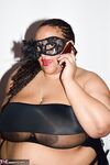 SSBBW wears a mask while unveiling her huge saggy tits and massive ass