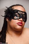 SSBBW wears a mask while unveiling her huge saggy tits and massive ass