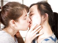 Young lezzies Janee and Sasha M get nude for interracial teen lesbian sex