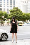 Amateur MILF in a hot dress Taylor teases with her big cleavage in public
