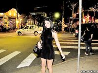 Hot Latina in a little black dress gets picked up for a one night stand