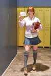 Redheaded teacher Penny Pax has sex with a male student during class