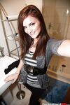 Bad girl Lily takes nude self shots and gets naked for shower time